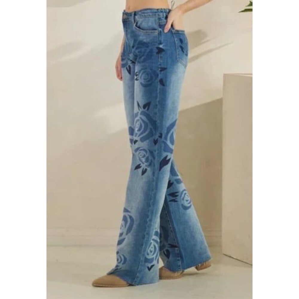 OLI & HALI jeans OH! jeans Oli and Hali OLI HALI jeans floral OLI&hali 8/10 MED - Picture 1 of 12